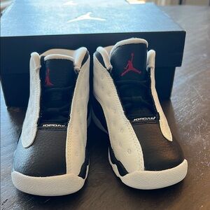 Jordan 13 Retro Black and White High-Top Sneakers toddler size 8C